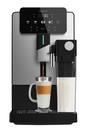 Cecotec Espresso Machine Superautomat Cremmaet Latte Art. 1500W, 19 bar, thermoblock, 6 drinks, 150g coffee container, conical burr grinder, automatic cleaning, 1.1L water and 400ml milk container
