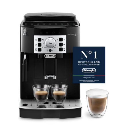 De'Longhi Magnifica S - Perfetto fully automatic coffee machine with classic milk frother, espresso and cappuccino coffee machine, control panel with buttons, black (ECAM22.110.B)